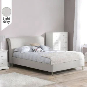 Υφασμάτινο Κρεβάτι Loli Light Grey ypnos.gr