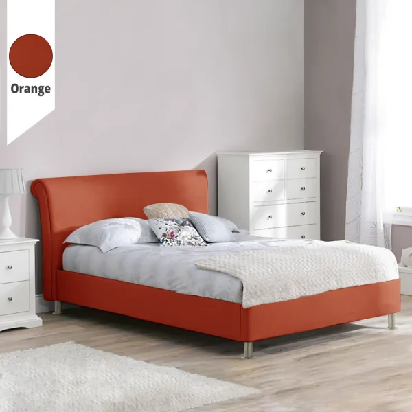 Υφασμάτινο Κρεβάτι Loli Orange ypnos.gr