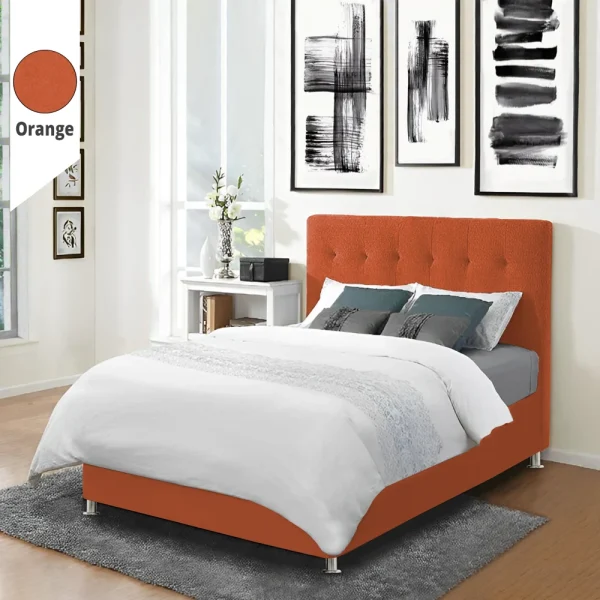 Υφασμάτινο Κρεβάτι Αlkistis Orange ypnos.gr