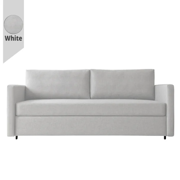 Τριθέσιος Καναπές Κρεβάτι White