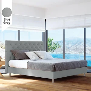 Υφασμάτινο Κρεβάτι Silvi Blue Grey