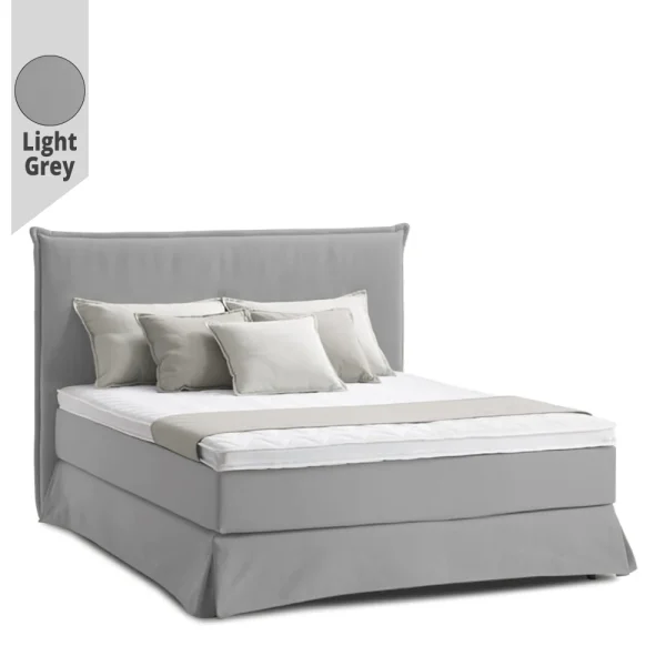 Υφασμάτινο Κρεβάτι Light Grey ypnos.gr
