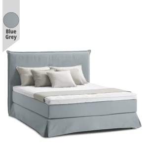 Υφασμάτινο Κρεβάτι Peni Blue Grey ypnos.gr