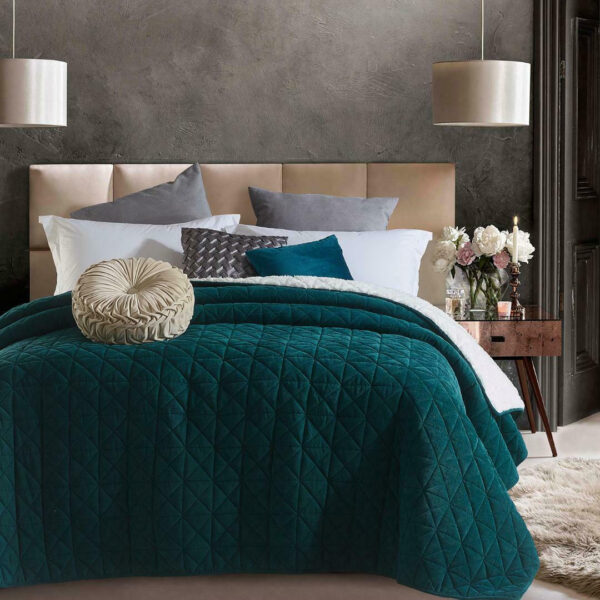 Κουβερτοπάπλωμα Υπέρδιπλο Vintage Peacock Green 220x240