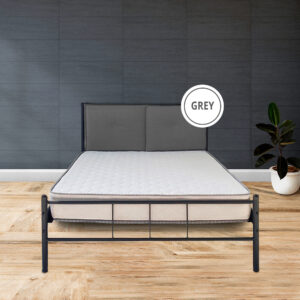 μεταλλικό κρεβάτι Garbed χρώμα μαξιλάρας γκρι grey