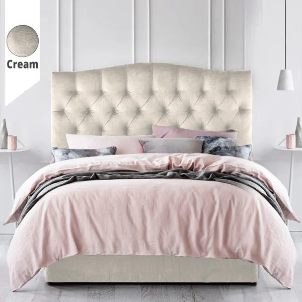 Υφασμάτινο Κρεβάτι Ύπνου Fedra Cream ypnos.gr