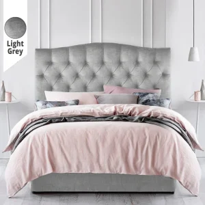 Υφασμάτινο Κρεβάτι Ύπνου Fedra Light Grey ypnos.gr
