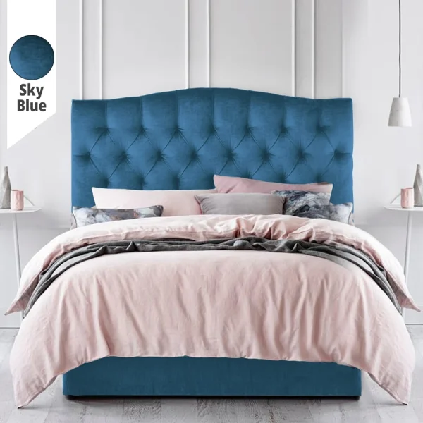 Υφασμάτινο Κρεβάτι Ύπνου Fedra Sky Blue ypnos.gr