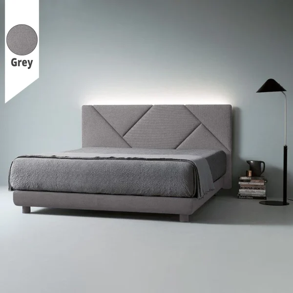 Υφασμάτινο Κρεβάτι Ύπνου Geometry Grey ypnos.gr
