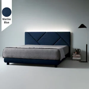 Υφασμάτινο Κρεβάτι Ύπνου Geometry Marine Blue ypnos.gr
