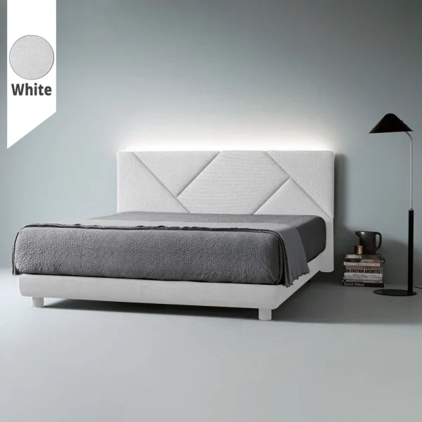 Υφασμάτινο Κρεβάτι Ύπνου Geometry Λευκό ypnos.gr