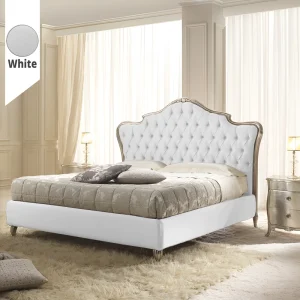 Υφασμάτινο Κρεβάτι Ύπνου Crown White ypnos.gr